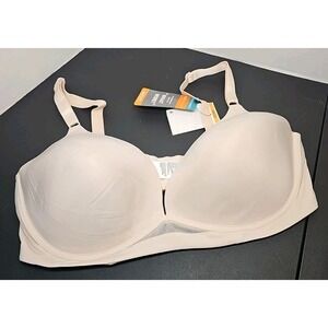 Warner's Flex Revolution Collection Underwire Bra 38DD NWT Butterscotch Beige